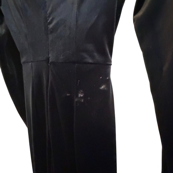 CLUB L LONDON Black Velvet Long Sleeve Corset Style Knot With Slit Size 6 - Picture 5 of 9